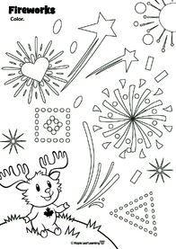 color-the-fireworks-worksheet